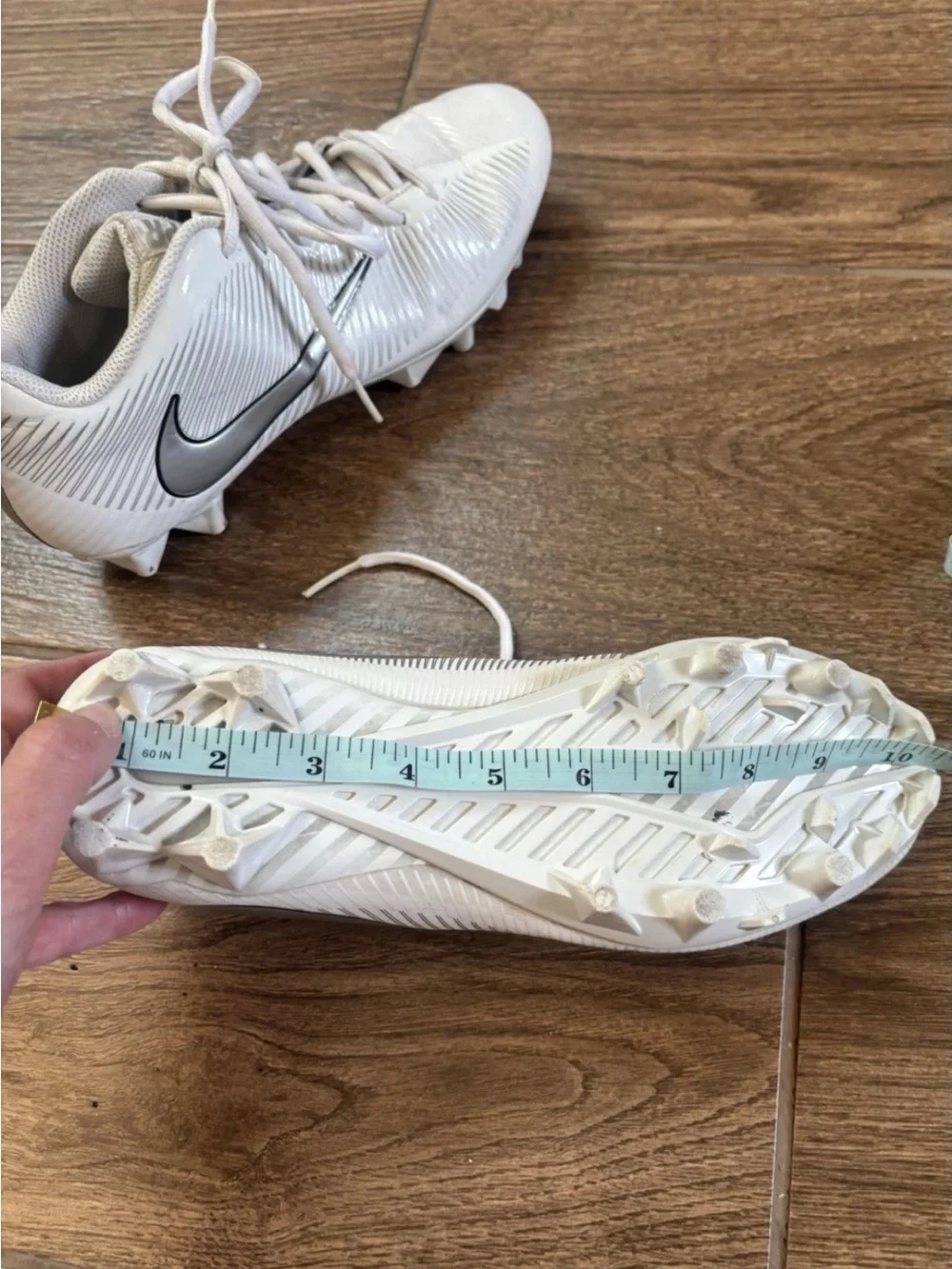 Nike Vapor Edge Football Cleats White Gray Men’s 5.5/6 Approx